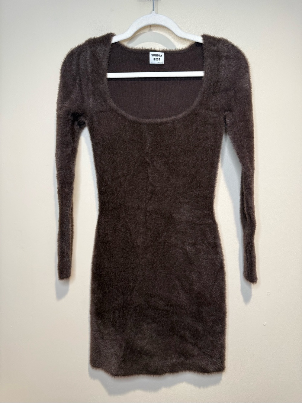 Aritzia Montgomery Fuzzy Sweater Dress Sunday Best